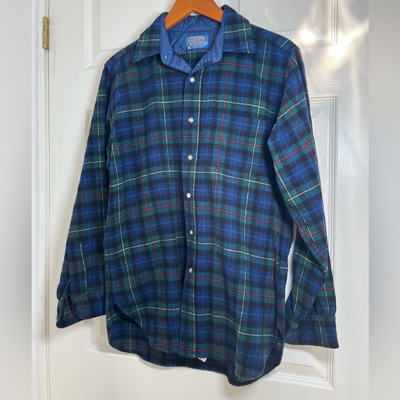 Pendleton Other - Pendleton Blue and Green Smith Plaid Button Down Shirt Size Medium